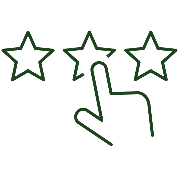 review us leave a testimonial of our agricultural real estate services from agri affiliates star and finger image