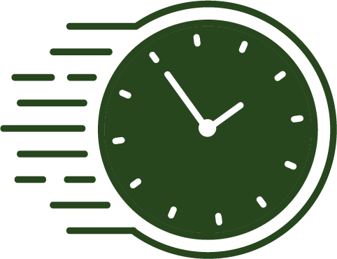 green clock time icon